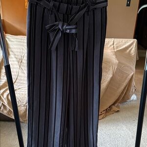 Striped Black and White Women's Pants